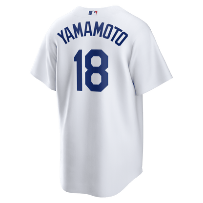 Yoshinobu Yamamoto 18 Los Angeles Dodgers 2026 Home Men Jersey - White