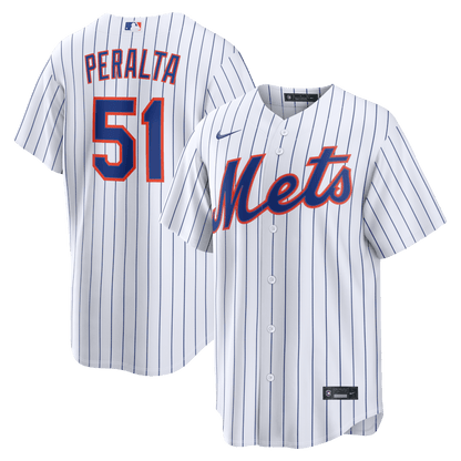 Freddy Peralta 51 New York Mets Home Men Jersey - White