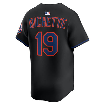 Bo Bichette 19 New York Mets Alternate Limited Men Jersey - Black