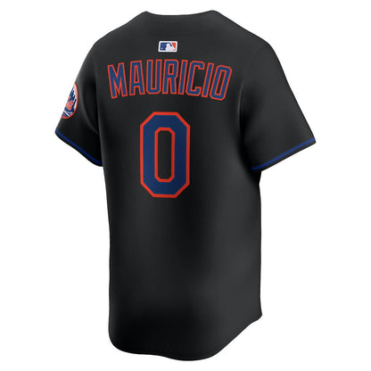 Ronny Mauricio 0 New York Mets Alternate Limited Men Jersey - Black