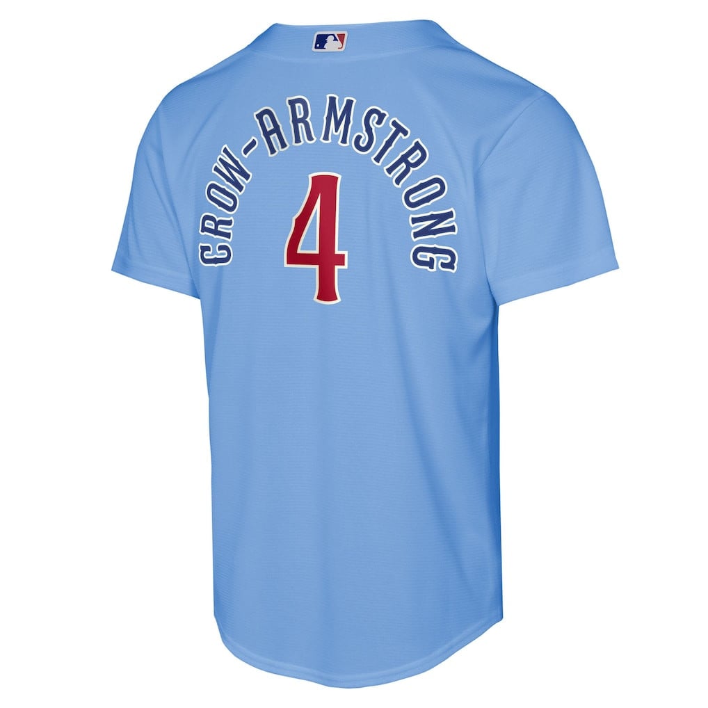Pete Crow-Armstrong 4 Chicago Cubs Alternate 2 YOUTH Jersey - Light Blue