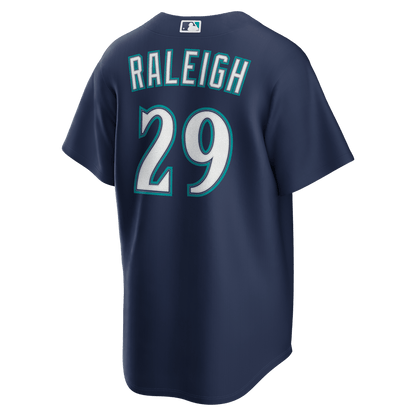 Cal Raleigh 29 Seattle Mariners Road Men Jersey - Navy