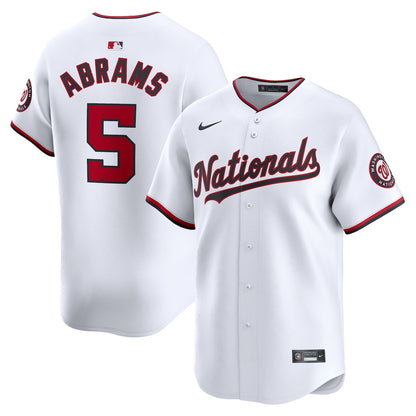 CJ Abrams 5 Washington Nationals Home Limited Player Men Jersey - White
