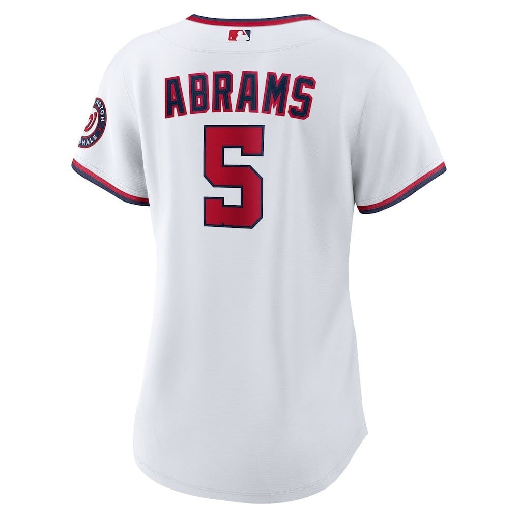 CJ Abrams 5 Washington Nationals Women's Home Player Jersey - White