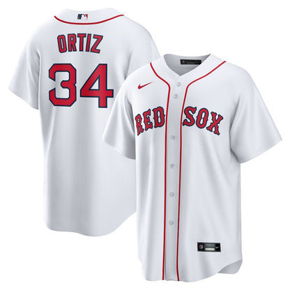 David Ortiz 34 Boston Red Sox Home Men Jersey - White