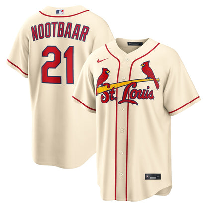 Lars Nootbaar 21 St. Louis Cardinals Alternate Men Jersey - Cream