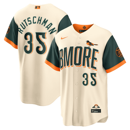 Adley Rutschman 35 Baltimore Orioles 2026 City Connect Jersey - Men, Natural