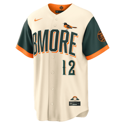 Dylan Beavers 12 Baltimore Orioles 2026 City Connect Jersey - Men, Natural