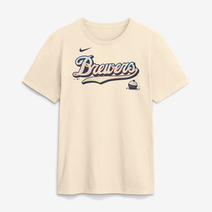 Milwaukee Brewers 2026 City Connect Wordmark T-Shirt - Natural