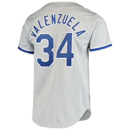 Fernando Valenzuela Los Angeles Dodgers Mitchell &amp;amp; Ness Road 1981 Cooperstown Collection Authentic Jersey - Gray