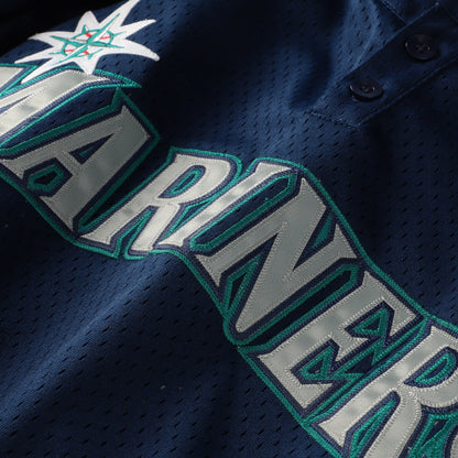 Seattle Mariners Mitchell &amp;amp; Ness Big &amp;amp; Tall Cooperstown Collection Mesh Batting Practice Jersey - Navy