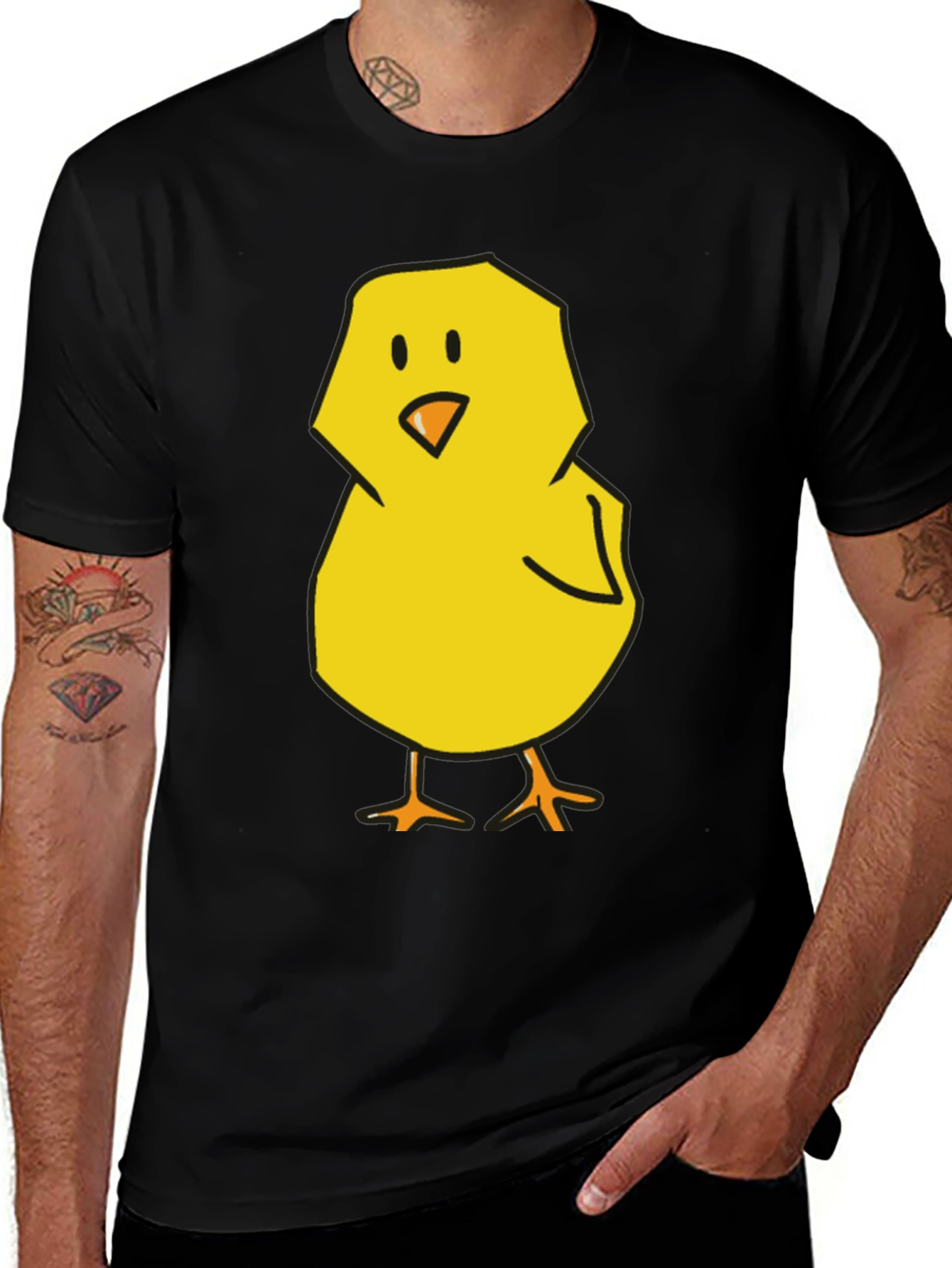 Cute Chick Graphic Tee - Black T-Shirt