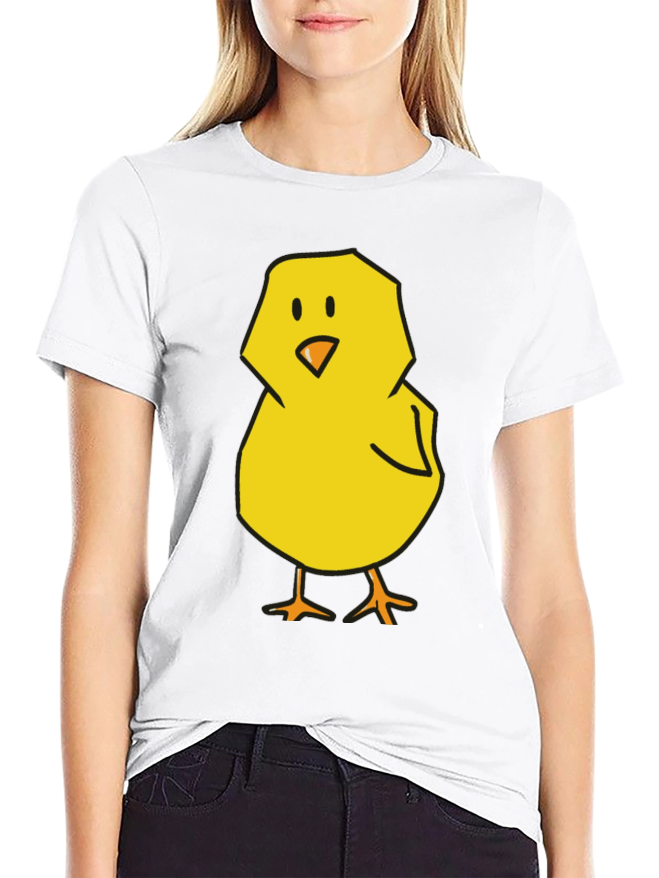 Cute Chick Graphic Tee - Black T-Shirt
