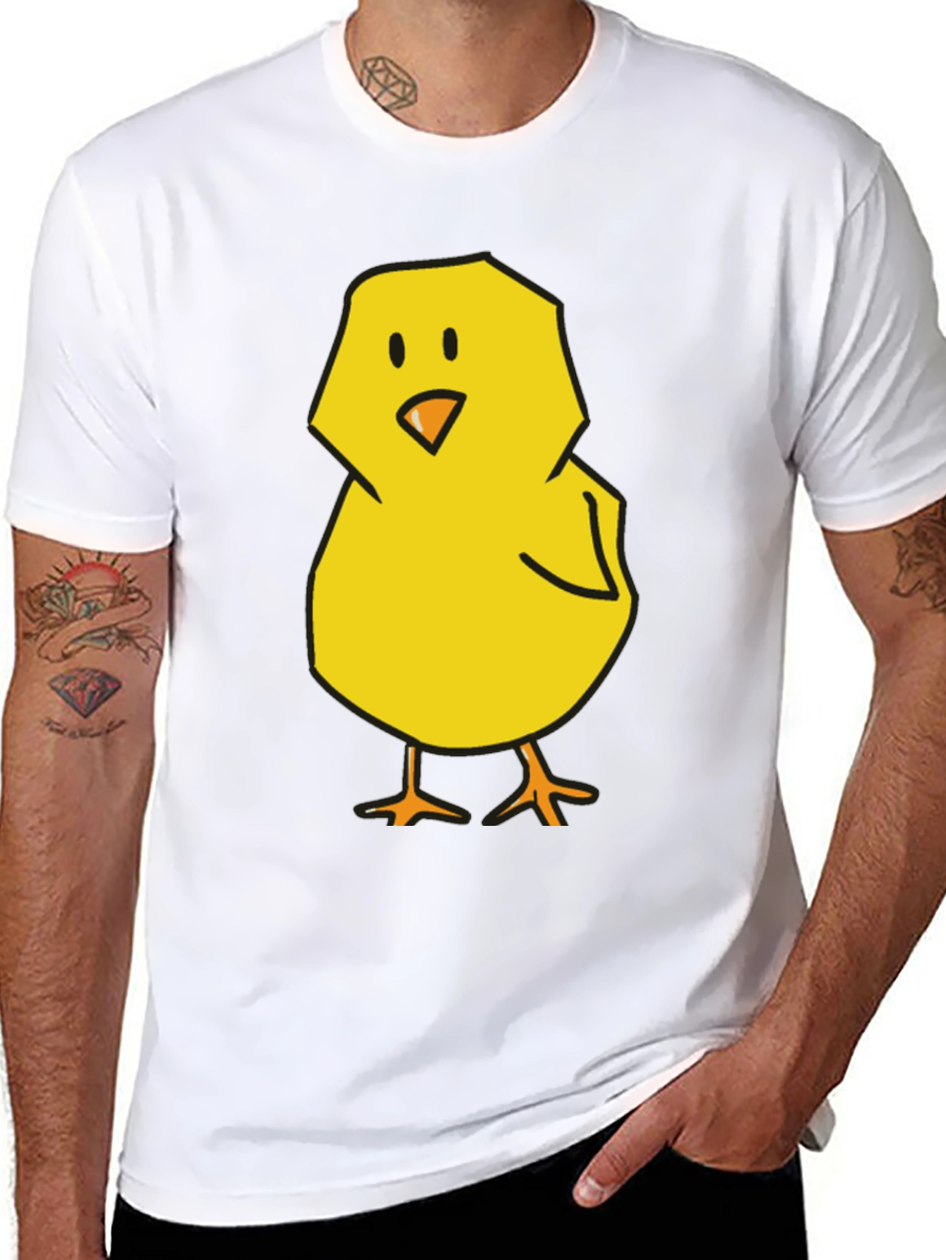 Cute Chick Graphic Tee - Black T-Shirt