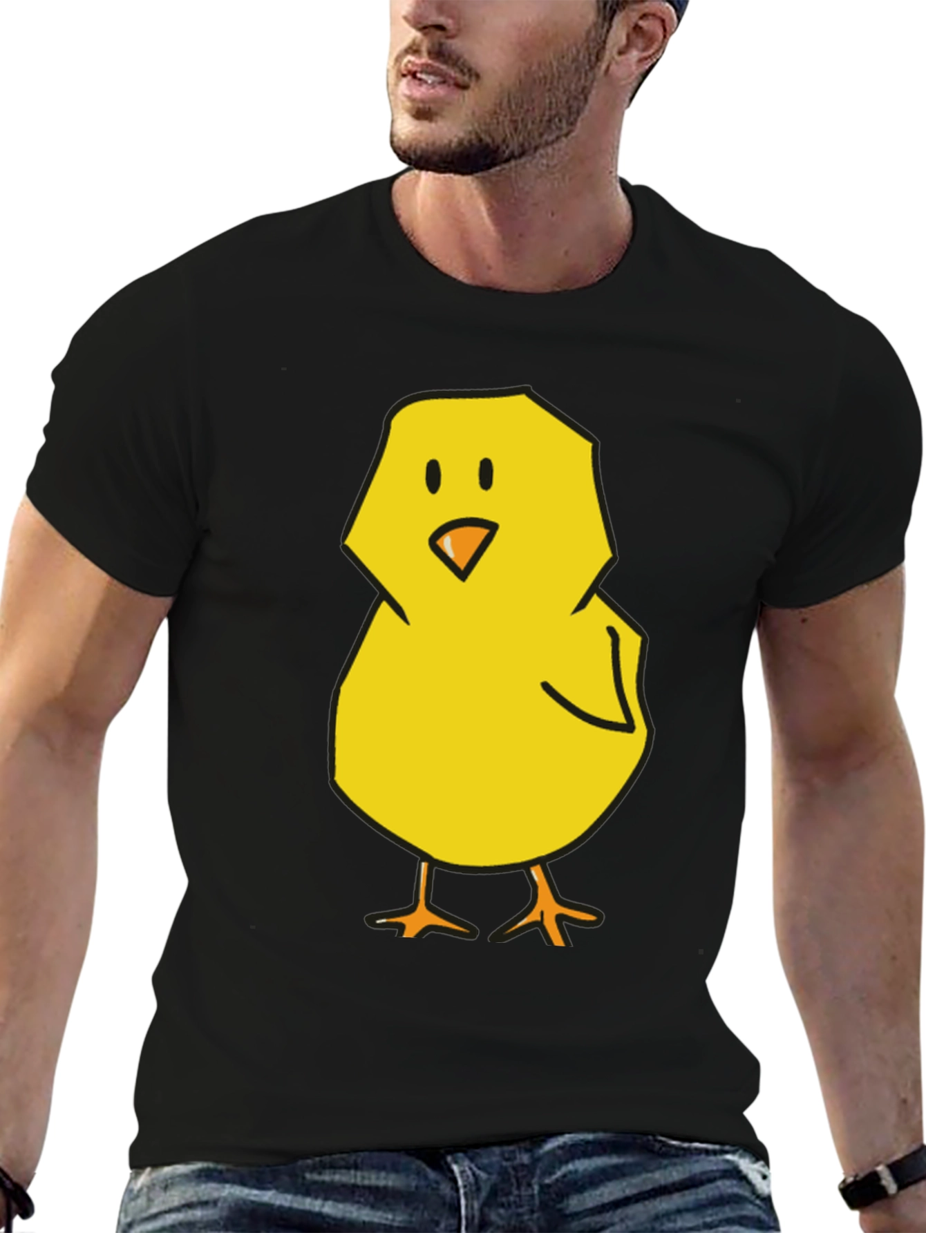 Cute Chick Graphic Tee - Black T-Shirt