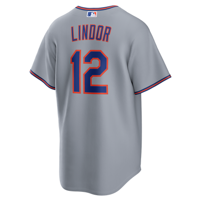 Francisco Lindor New York Mets Nike Road Replica Jersey - Gray