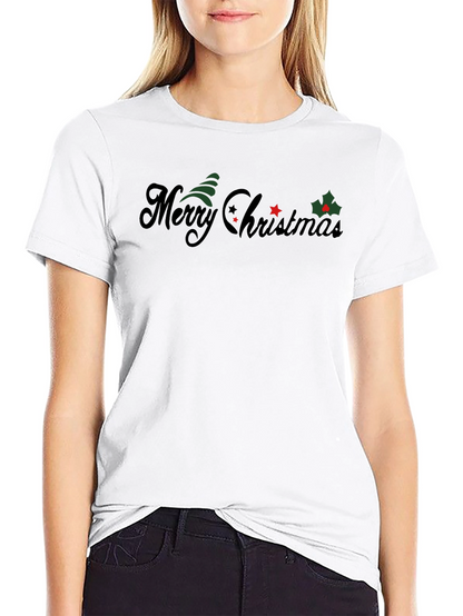 Merry Christmas Graphic Tee - Holiday Festive Style