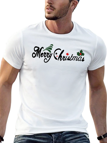Merry Christmas Graphic Tee - Holiday Festive Style