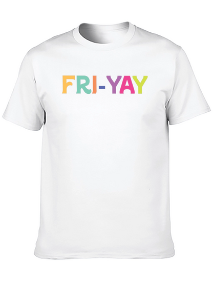 Fri-Yay Colorful Graphic T-Shirt