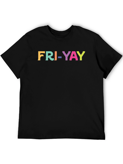 Fri-Yay Colorful Graphic T-Shirt