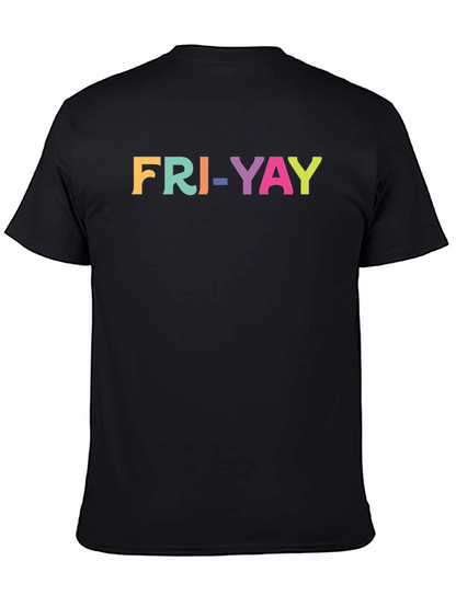 Fri-Yay Colorful Graphic T-Shirt