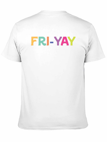 Fri-Yay Colorful Graphic T-Shirt