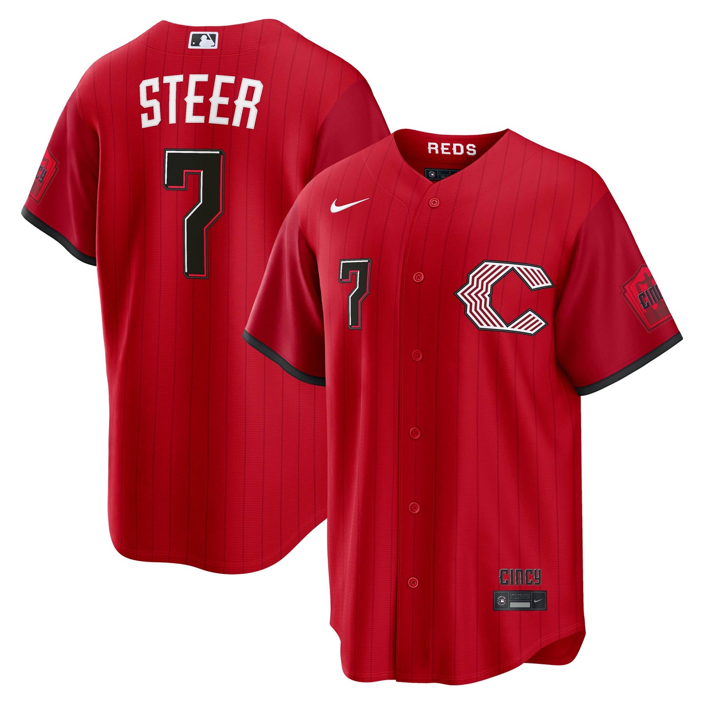 Spencer Steer Cincinnati Reds Nike 2026 City Connect Stadium Jersey - Red