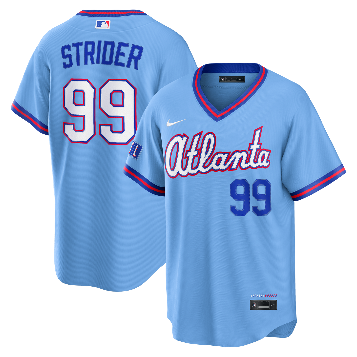 Spencer Strider Atlanta Braves Nike 2026 City Connect Stadium Jersey - Powder Blue