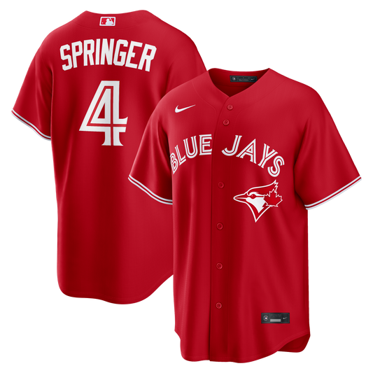 George Springer Toronto Blue Jays Nike Canada Day Replica Jersey - Red