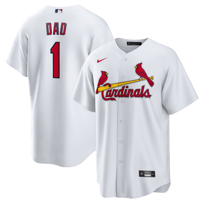 St. Louis Cardinals Nike #1 Dad Home Replica Jersey - White
