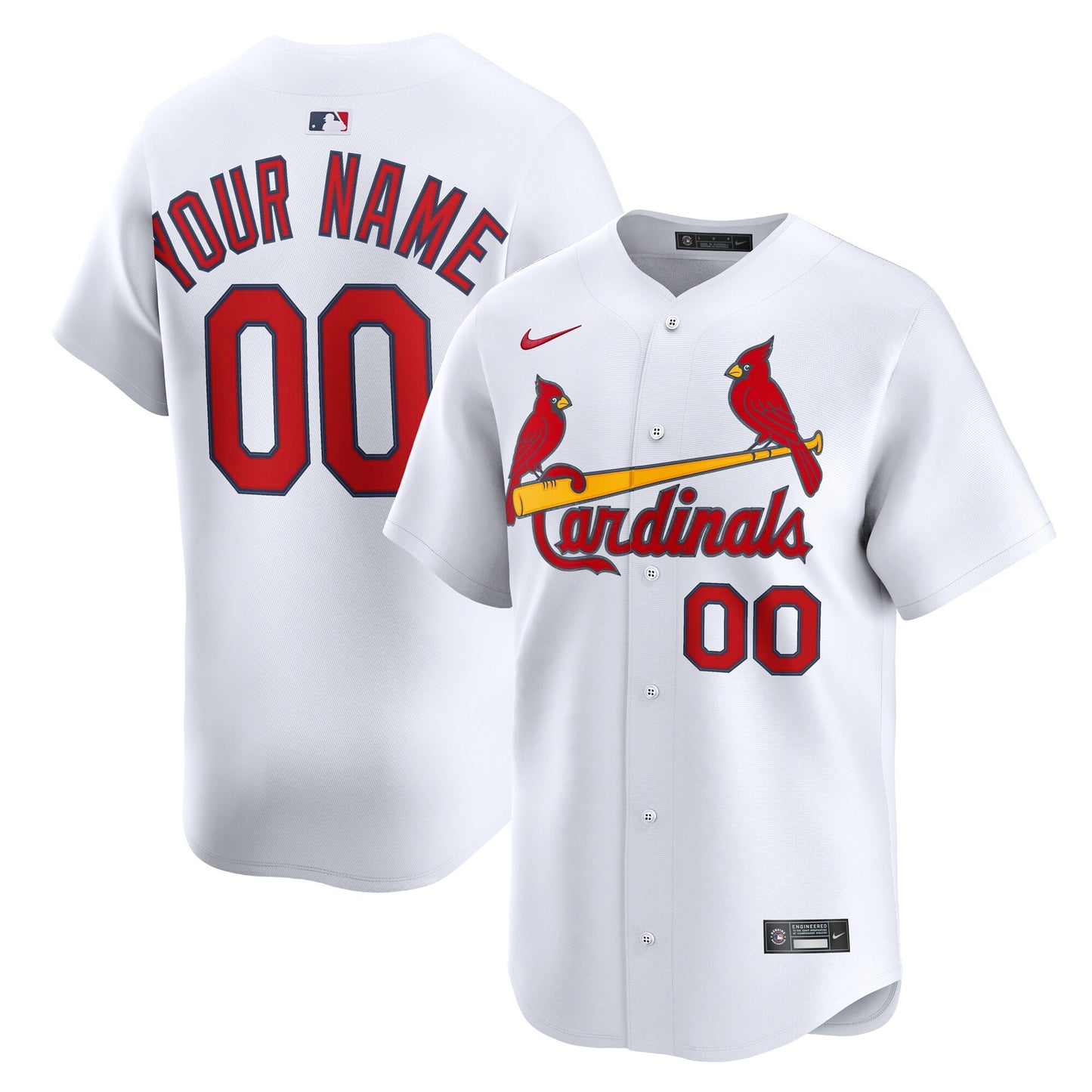 St. Louis Cardinals Nike Home Limited Custom Jersey - White