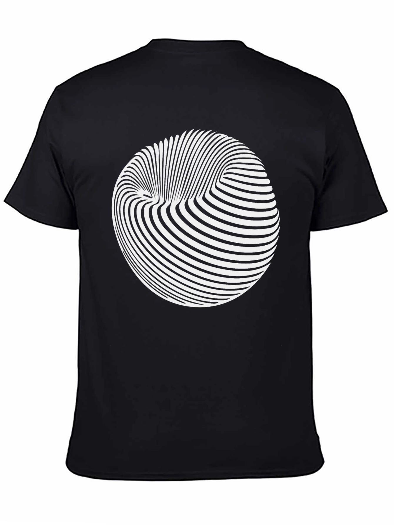 Optical Illusion Graphic Tee - Black
