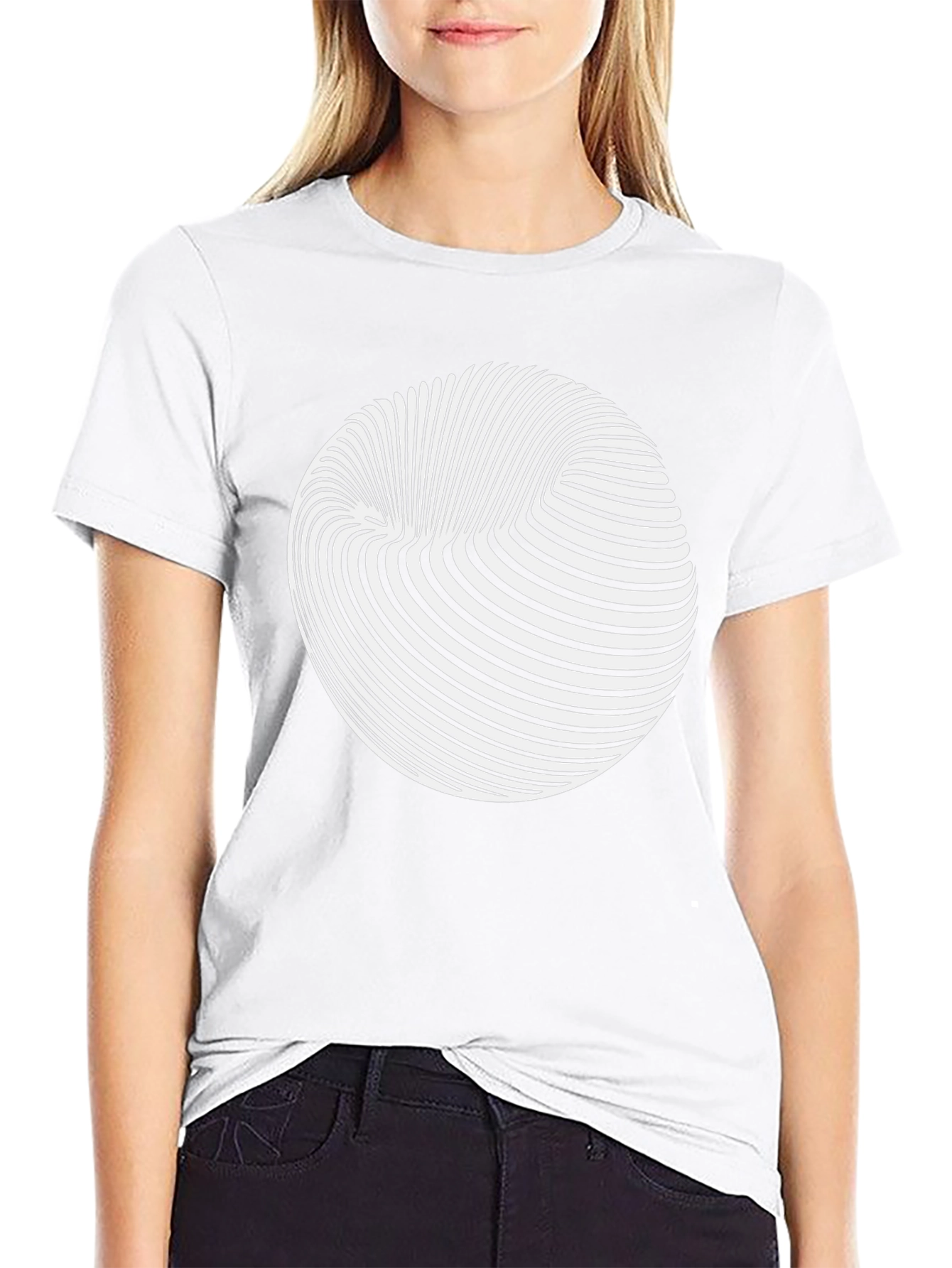 Optical Illusion Graphic Tee - Black