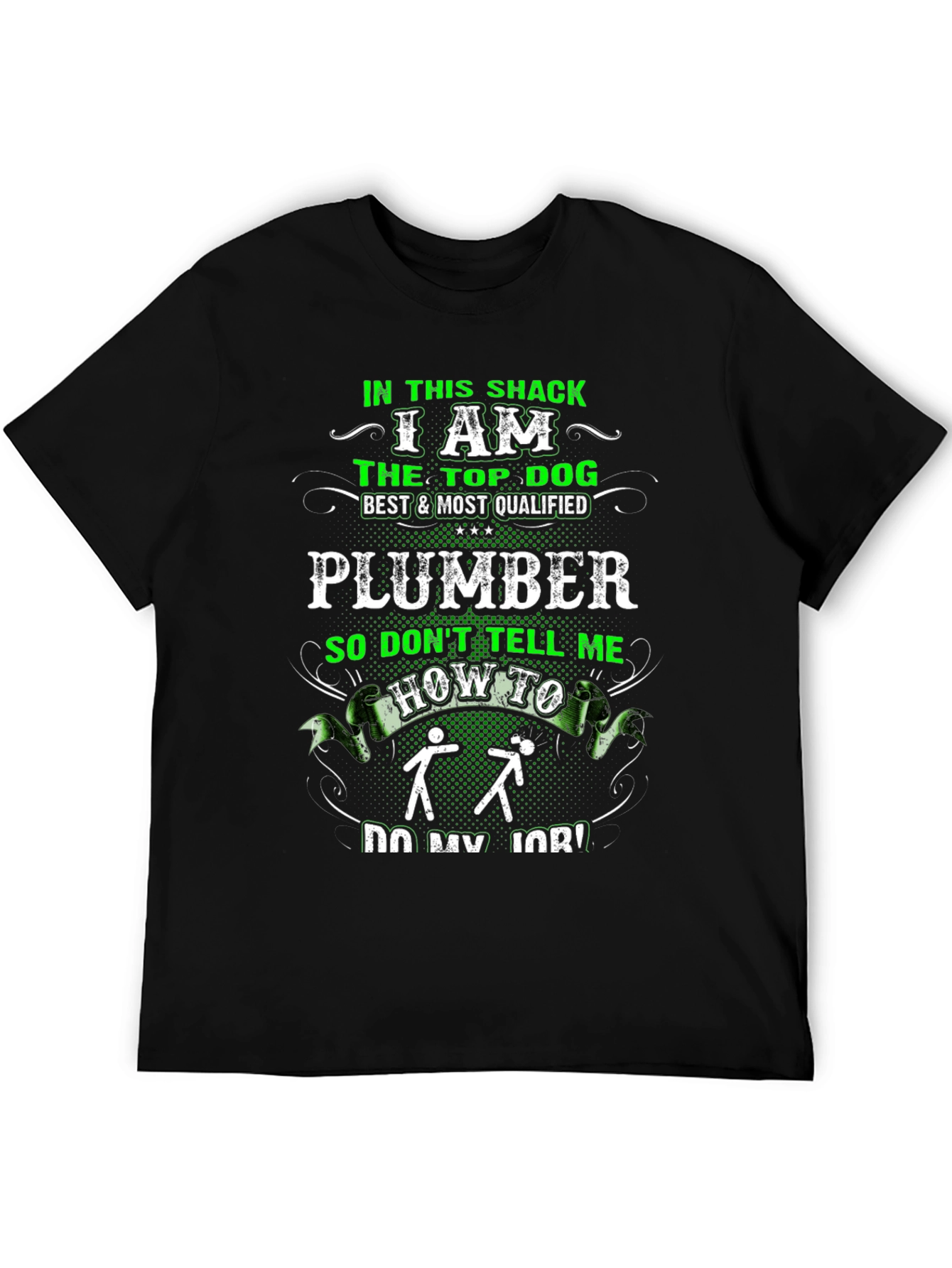Plumber Top Dog Graphic T-Shirt