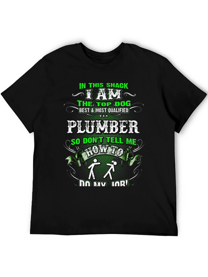Plumber Top Dog Graphic T-Shirt