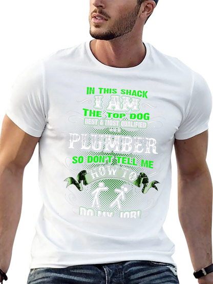 Plumber Top Dog Graphic T-Shirt