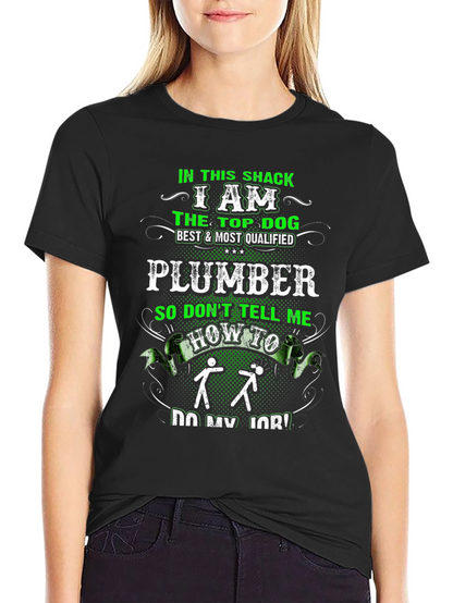 Plumber Top Dog Graphic T-Shirt