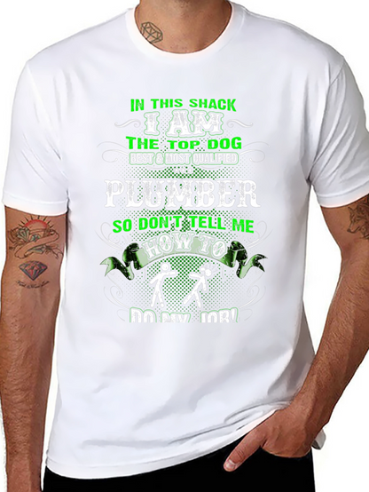 Plumber Top Dog Graphic T-Shirt
