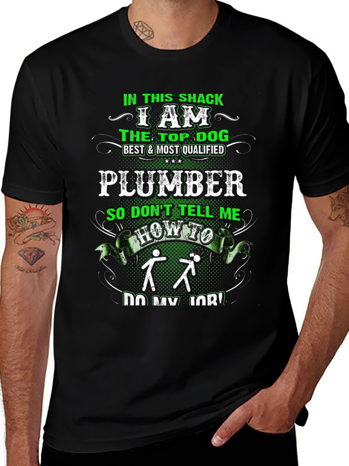 Plumber Top Dog Graphic T-Shirt