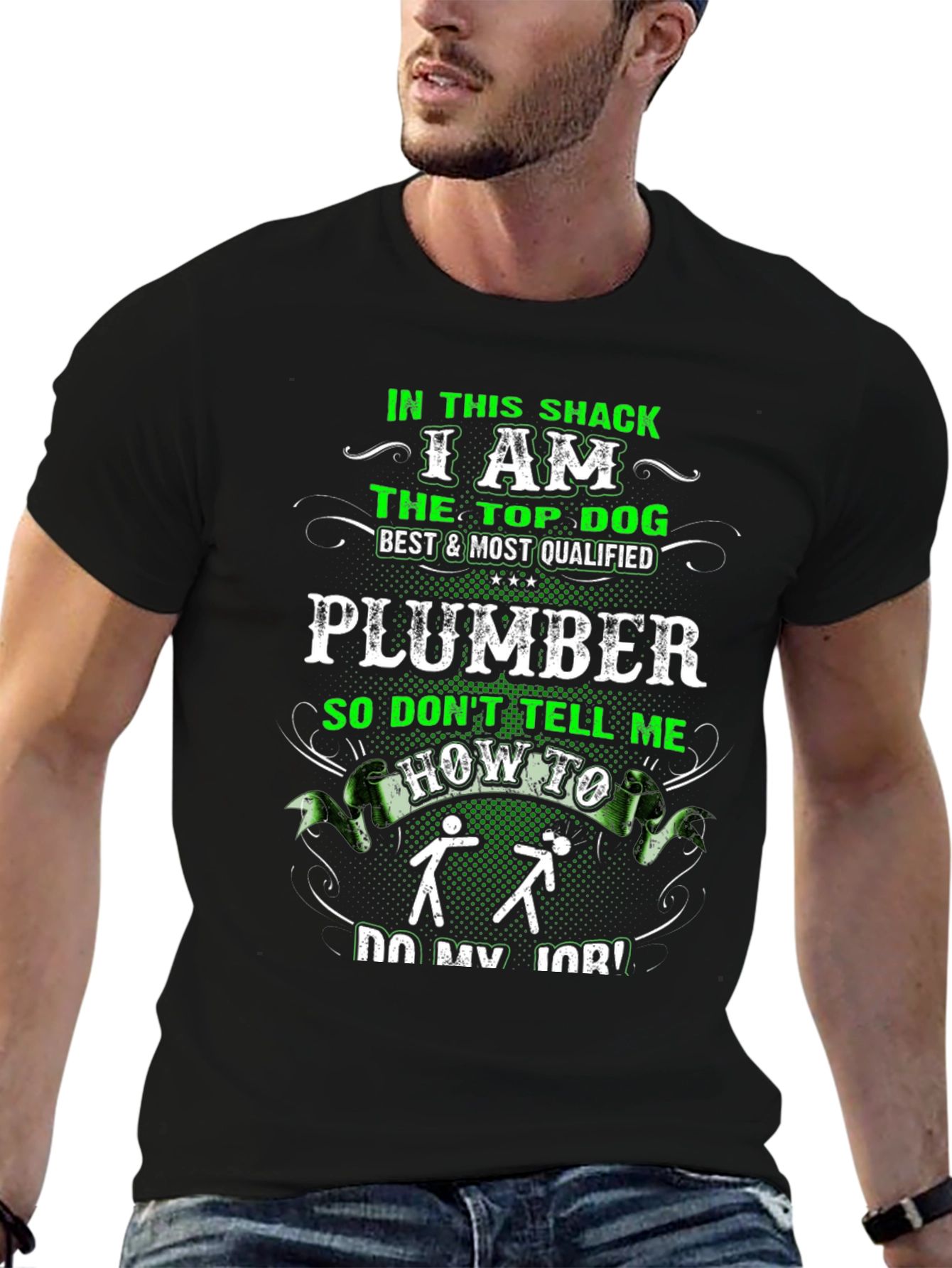 Plumber Top Dog Graphic T-Shirt