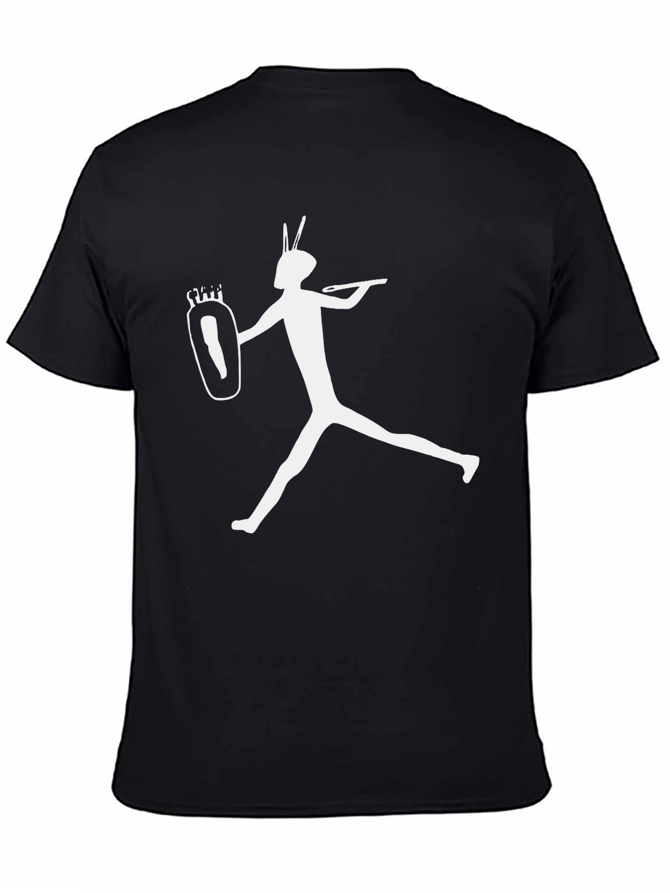 Silhouette Graphic Tee - Black Cotton Blend Shirt