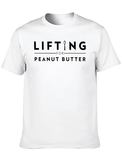 Lifting For Peanut Butter Funny Black T-Shirt