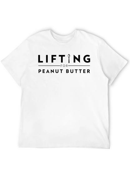 Lifting For Peanut Butter Funny Black T-Shirt