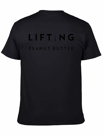 Lifting For Peanut Butter Funny Black T-Shirt