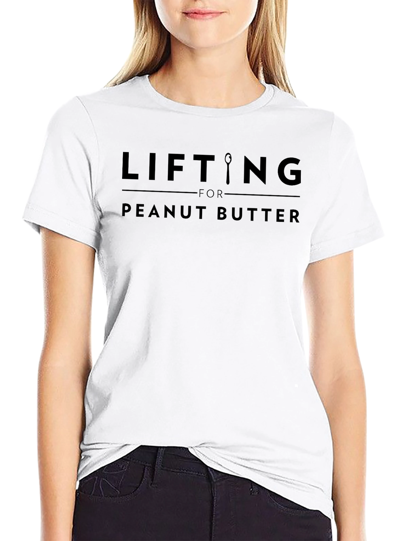 Lifting For Peanut Butter Funny Black T-Shirt