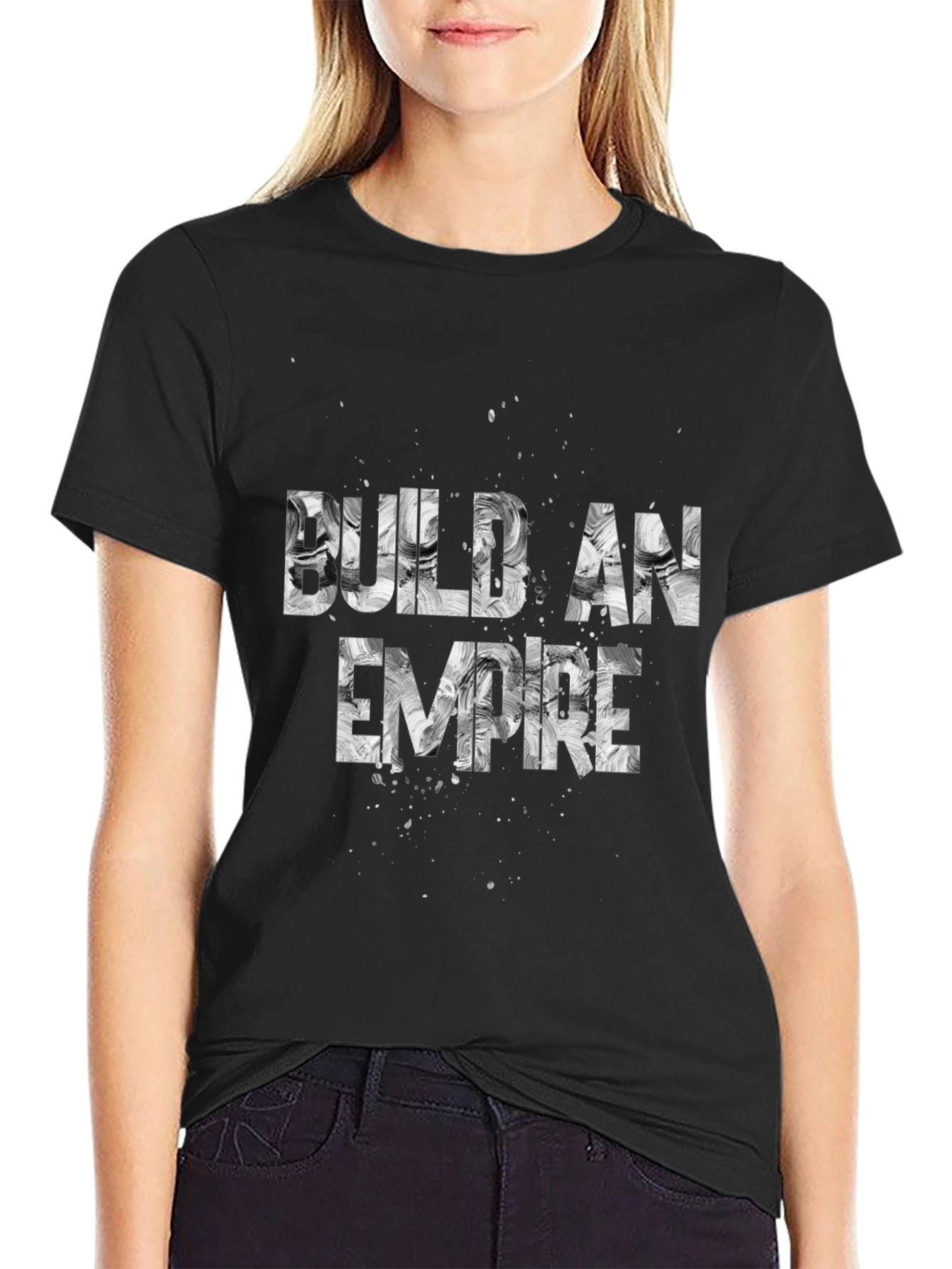 Build an Empire Black Graphic Tee Shirt