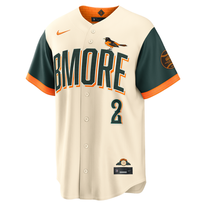 Gunnar Henderson Baltimore Orioles Nike 2026 City Connect Stadium Jersey - Cream