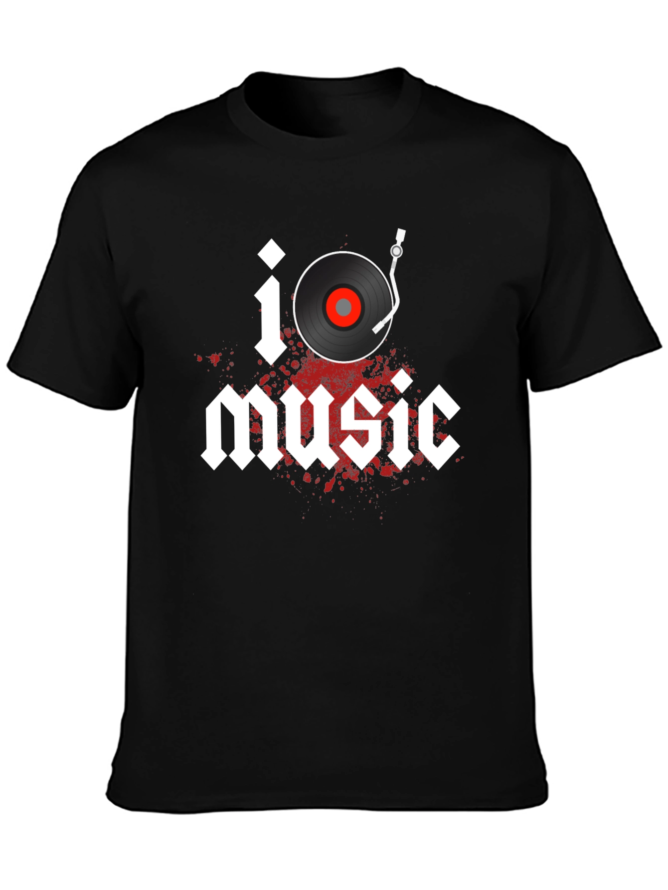 I Heart Music Graphic Tee - Classic Vinyl Style