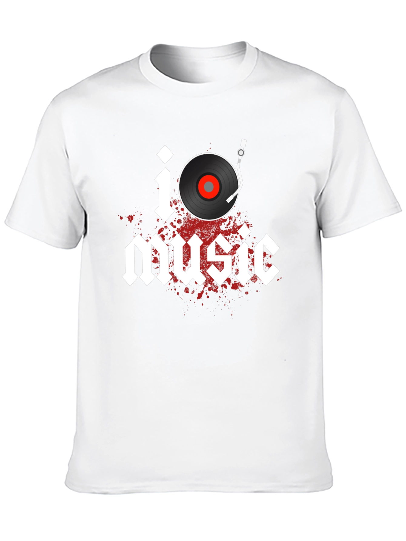 I Heart Music Graphic Tee - Classic Vinyl Style
