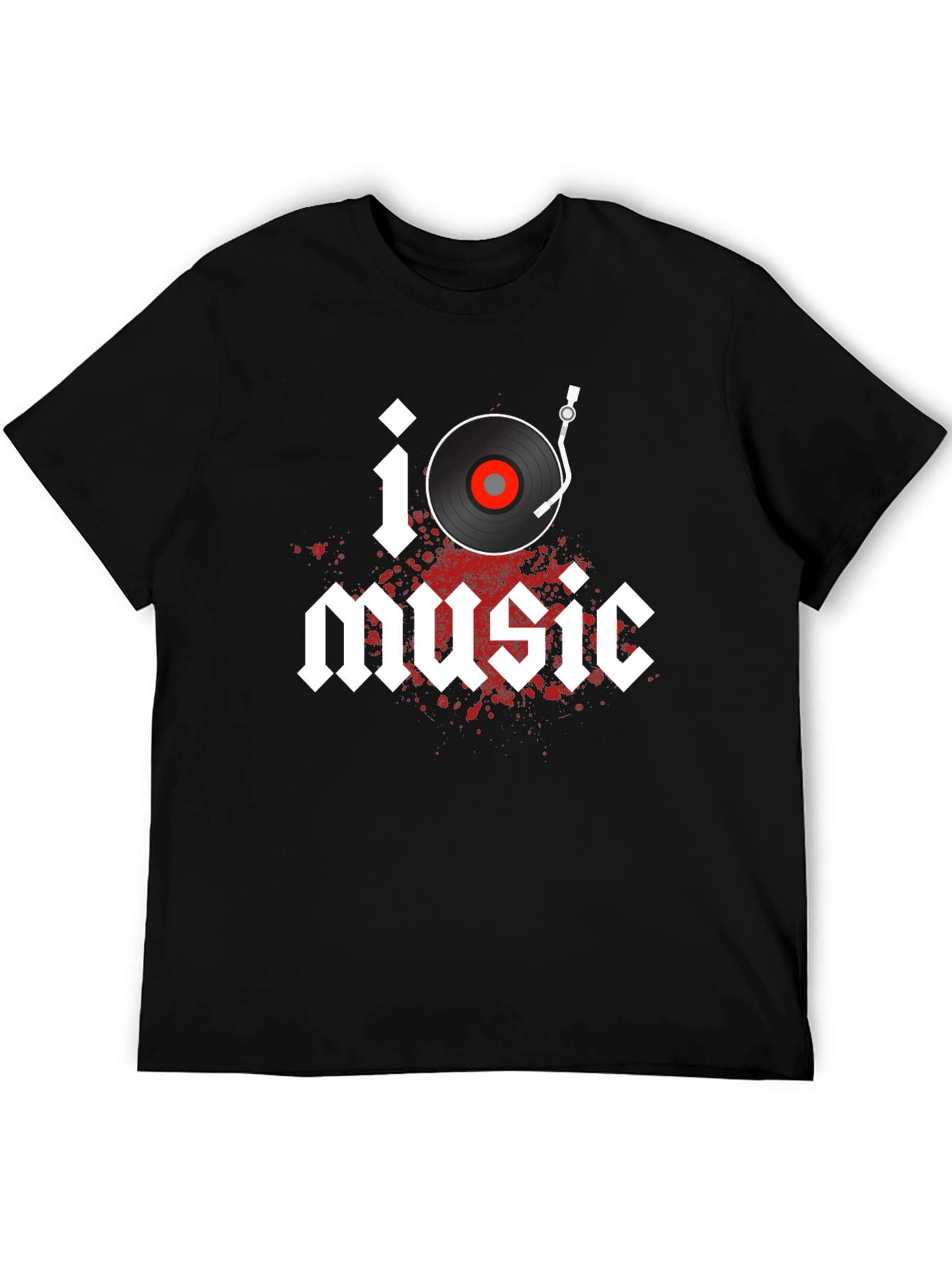 I Heart Music Graphic Tee - Classic Vinyl Style